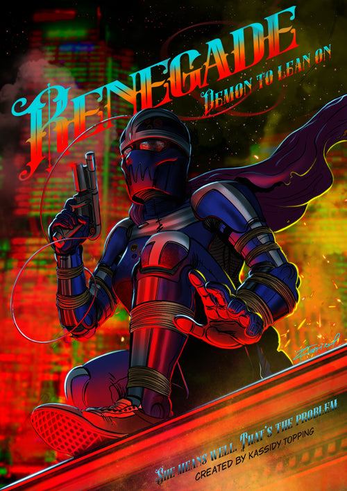 Renegade: Demon to Lean On comic book cover by Kassidy Topping